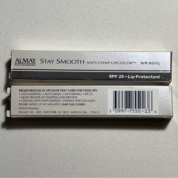 2x ALMAY Stay Smooth Anti-Chap Lipcolor with SPF 25 - Lip Protectant #23 SOFTLY - Picture 4 of 7